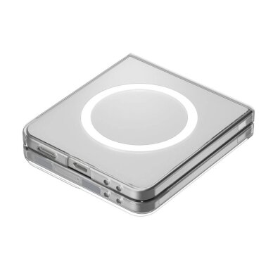 Samsung Galaxy Z Flip 7 dėklas Spigen AirSkin Mag su MagSafe – skaidrus ir baltas 6