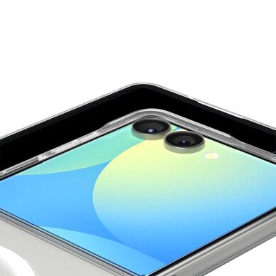 Samsung Galaxy Z Flip 7 dėklas Spigen AirSkin Mag su MagSafe – skaidrus ir baltas 8