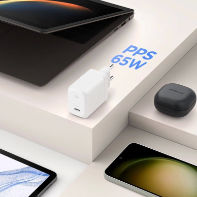 Spigen ArcStation Pro įkroviklis + USB-C 65W kabelis – baltas 2