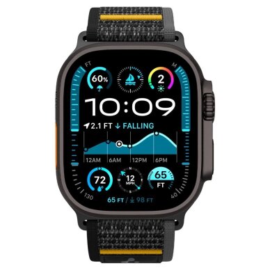 Apple Watch 44 / 45 / 46 / 49 mm Spigen Athlex Air dirželis – juodas 1 Apple Watch 44 / 45 / 46 / 49 mm Spigen Athlex Air dirželis – juodas 1