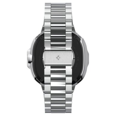 Samsung Galaxy Watch 8 Classic 46 mm Spigen Bezel Tune Pro Pilot dėklas – sidabrinis 5