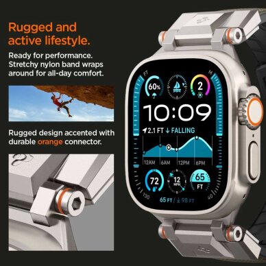 Apple Watch 44 / 45 / 46 / 49 mm Spigen DuraPro Armor dirželis – žalias 10 Apple Watch 44 / 45 / 46 / 49 mm Spigen DuraPro Armor dirželis – žalias 10