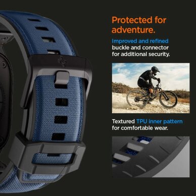 Apple Watch 44 / 45 / 46 / 49 mm Spigen DuraPro Armor dirželis – tamsiai mėlynas 11 Apple Watch 44 / 45 / 46 / 49 mm Spigen DuraPro Armor dirželis – tamsiai mėlynas 11