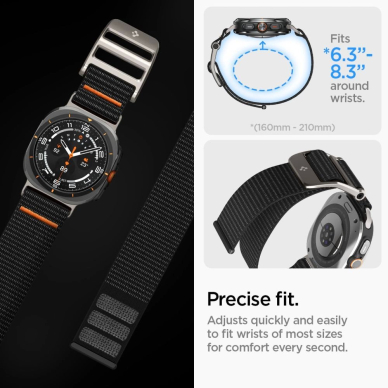 Samsung Galaxy Watch Ultra 47mm Spigen DuraPro dirželis – juodas 10
