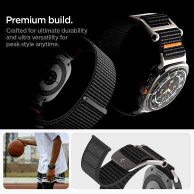 Samsung Galaxy Watch Ultra 47mm Spigen DuraPro dirželis – juodas 12