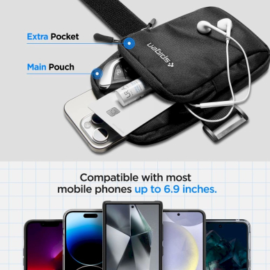 Spigen Dynamic Shield A702 sportinė rankovė – juodas 7