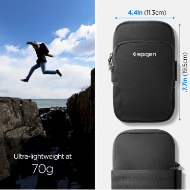 Spigen Dynamic Shield A702 sportinė rankovė – juodas 8