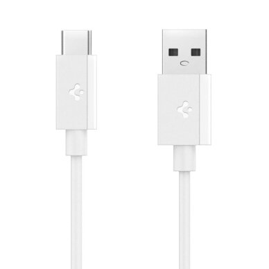 Krovimo kabelis Spigen EB6010AC USB-A / USB-C 60W 100 cm – baltas Krovimo kabelis Spigen EB6010AC USB-A / USB-C 60W 100 cm – baltas