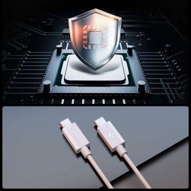 Krovimo kabelis Spigen EB6010CC USB-C 60W 100 cm – baltas 4 Krovimo kabelis Spigen EB6010CC USB-C 60W 100 cm – baltas 4