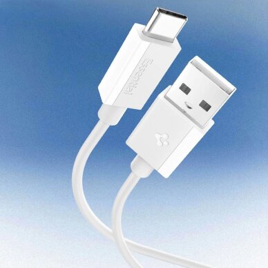 Krovimo kabelis Spigen EB6010CC USB-C 60W 200 cm – baltas 2 Krovimo kabelis Spigen EB6010CC USB-C 60W 200 cm – baltas 2