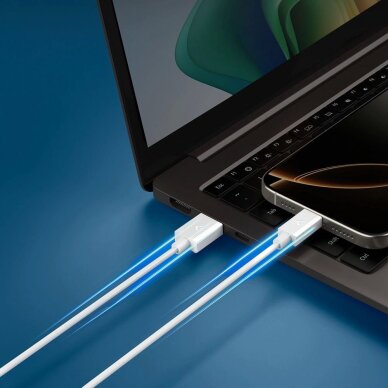 Krovimo kabelis Spigen EB6010CC USB-C 60W 200 cm – baltas 6