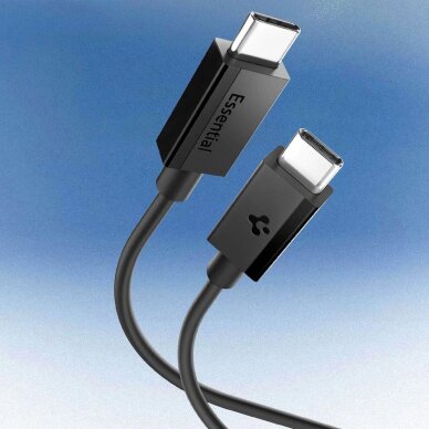 Krovimo kabelis Spigen EB6020CC 60W USB-C / USB-C 200 cm – juodas 2