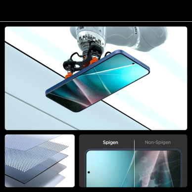 Samsung Galaxy S25+ Spigen ELITE SHIELD EZ FIT hibridinis stiklas – skaidrus 10