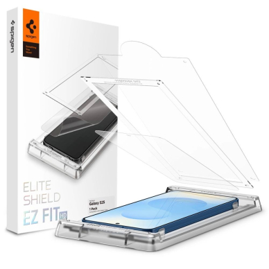 Samsung Galaxy S25 Spigen ELITE SHIELD EZ FIT hibridinis stiklas – skaidrus