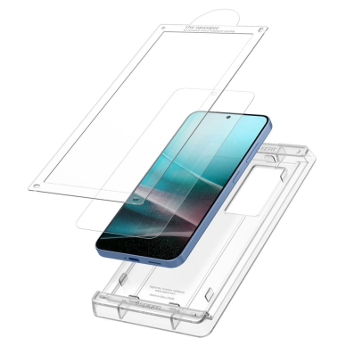 Samsung Galaxy S25 Spigen ELITE SHIELD EZ FIT hibridinis stiklas – skaidrus 2