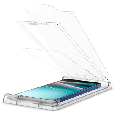 Samsung Galaxy S25 Ultra Spigen Elite Shield EZ FIT hibridinis stiklas – skaidrus 1
