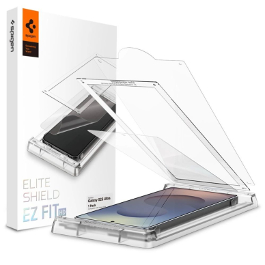 Samsung Galaxy S25 Ultra Spigen Elite Shield EZ FIT hibridinis stiklas – skaidrus