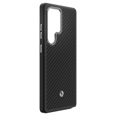 Spigen Enzo Aramid GP-FPS938PGABW Silikoninis Dėklas with Built-in MagFit Ring skirtas Samsung Galaxy S25 Ultra - Juodas 3