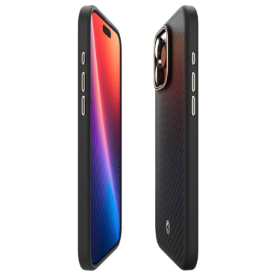 Spigen Enzo Aramid Mag Dėklas with MagSafe skirtas iPhone 16 Pro - Matinis Juodas 5