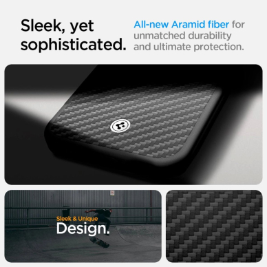 Spigen Enzo Aramid MagSafe Dėklas skirtas iPhone SE 4 (2025) - Juodas 13