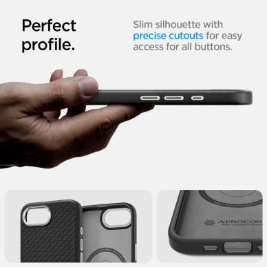 Spigen Enzo Aramid MagSafe Dėklas skirtas iPhone SE 4 (2025) - Juodas 16