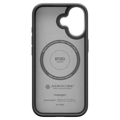 iPhone 17 dėklas Spigen Enzo Aramid "T" su MagSafe – juoda ir sidabrinė spalvos 3 iPhone 17 dėklas Spigen Enzo Aramid "T" su MagSafe – juoda ir sidabrinė spalvos 3