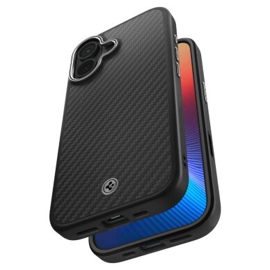 iPhone 17 dėklas Spigen Enzo Aramid "T" su MagSafe – juoda ir sidabrinė spalvos 6 iPhone 17 dėklas Spigen Enzo Aramid "T" su MagSafe – juoda ir sidabrinė spalvos 6
