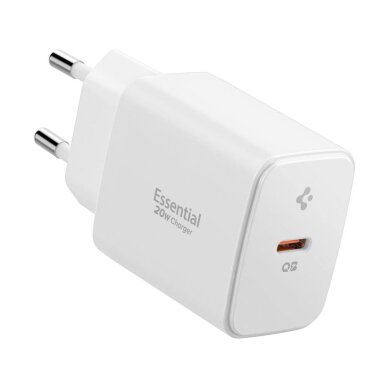 Sieninis įkroviklis Spigen Essential EE201EU USB-C 20W – baltas