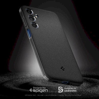 Samsung Galaxy M35 5G Spigen Essential SandBlast dėklas – juodas 6