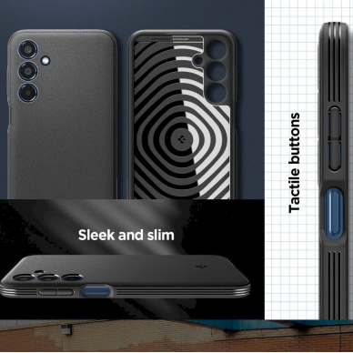 Samsung Galaxy M35 5G Spigen Essential SandBlast dėklas – juodas 9