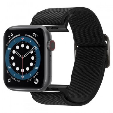 Spigen Fit Lite dirželis Apple Watch 2/3/4/5/6/Se (42/44mm) Juodas Spigen Fit Lite dirželis Apple Watch 2/3/4/5/6/Se (42/44mm) Juodas