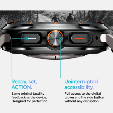 Galaxy Watch Ultra 47mm Spigen Fit Lite dirželis – juodas 15