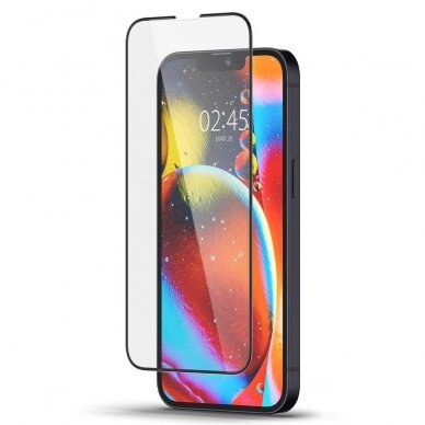 Spigen Glass TR Slim FC tempered glass iPhone 13 mini juodais kraštais 4