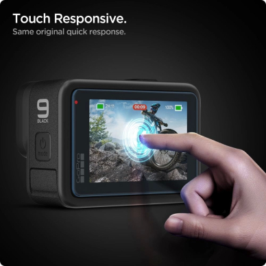 GoPro Hero 9 / 10 / 11 / 12 Spigen Glass.tR Slim grūdintas stiklas + plėvelė 2 rinkinys – skaidrus 4