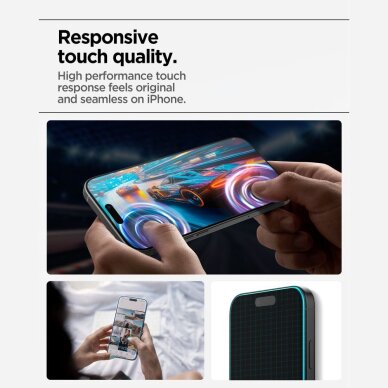 iPhone 17 Pro Max Spigen Glas.tR AlignMaster Slim 3 vnt. grūdintas stiklas 8