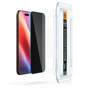 iPhone 17 Air Spigen Glas.tR EZ Fit privatumo stiklas (2 vnt.) 6 iPhone 17 Air Spigen Glas.tR EZ Fit privatumo stiklas (2 vnt.) 6