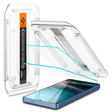 Samsung Galaxy S25 Ultra Spigen Glas.tR EZ FIT grūdintas stiklas 2-pack – skaidrus 1
