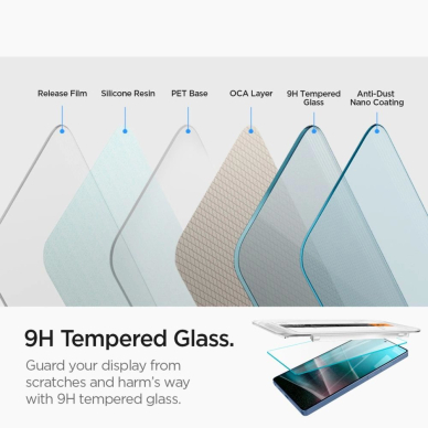 Samsung Galaxy S25 Ultra Spigen Glas.tR EZ FIT grūdintas stiklas 2-pack – skaidrus 9