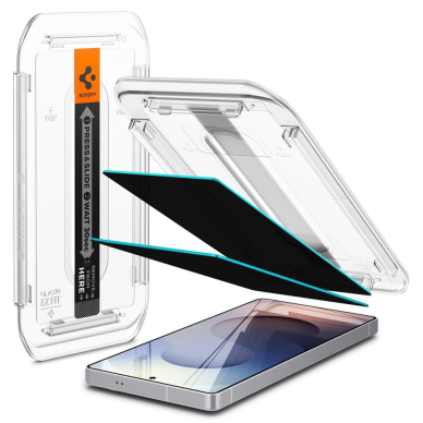 Spigen Glas.TR "Ez Fit" Privacy (2 vnt.) privatumo stiklas skirtas Samsung Galaxy S25 Ultra 1 Spigen Glas.TR "Ez Fit" Privacy (2 vnt.) privatumo stiklas skirtas Samsung Galaxy S25 Ultra 1