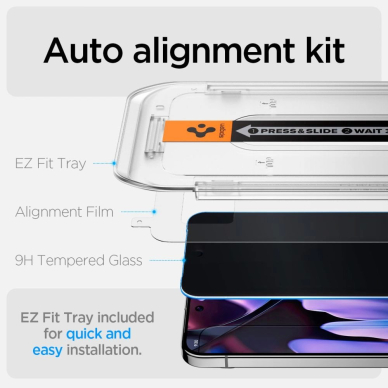 Google Pixel 9 / 9 Pro Spigen Glas.TR "Ez Fit" Privacy HD (2 vnt.) 6