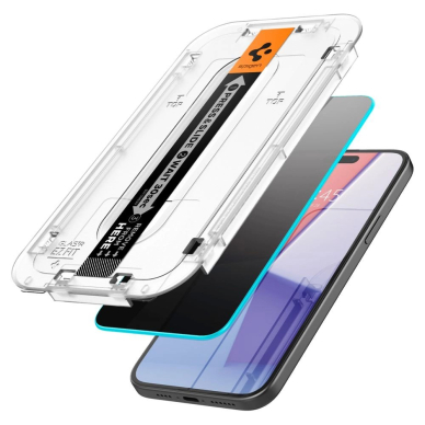 iPhone 15 Plus Spigen Glas.tR EZ Fit privatumo grūdintas stiklas 1