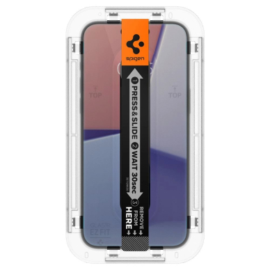 iPhone 15 Plus Spigen Glas.tR EZ Fit privatumo grūdintas stiklas 3