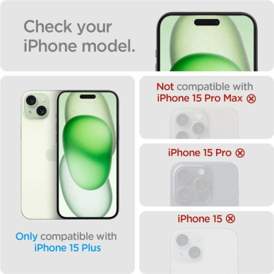 iPhone 15 Plus Spigen Glas.tR EZ Fit privatumo grūdintas stiklas 8