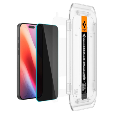 iPhone 16 Pro Max Spigen Glas.tR EZ Fit privatumo grūdintas stiklas – 2 vnt. 7