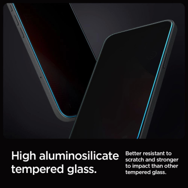 iPhone 16 Pro Max Spigen Glas.tR EZ Fit privatumo grūdintas stiklas – 2 vnt. 8