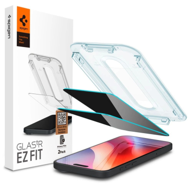 iPhone 16 Pro Max Spigen Glas.tR EZ Fit privatumo grūdintas stiklas – 2 vnt.