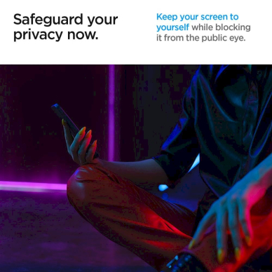 Spigen Glas.tR EZ Fit Privacy Apsauginis stiklas for Samsung Galaxy S24 Ultra - 2 pcs. 4 Spigen Glas.tR EZ Fit Privacy Apsauginis stiklas for Samsung Galaxy S24 Ultra - 2 pcs. 4