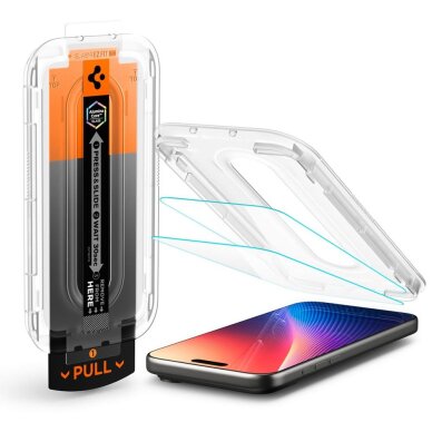 iPhone 16 Pro Max / 17 Pro Max Spigen Glas.TR EZ Fit Pro grūdintas stiklas – skaidrus 2