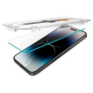 iPhone 14 Pro Max apsauginis stiklas Spigen Glas.tR EZ Fit – 2 vnt. 5 iPhone 14 Pro Max apsauginis stiklas Spigen Glas.tR EZ Fit – 2 vnt. 5