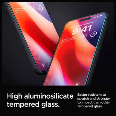 iPhone 16 Pro Max Spigen Glas.tR EZ Fit grūdintas stiklas 8